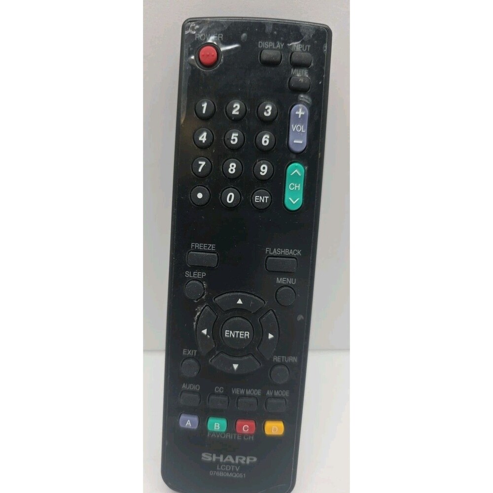 Sharp 076B0MQ051 LCDTV Remote Control Black for LC-22SB27 LC-26SB28U LC-26SB14